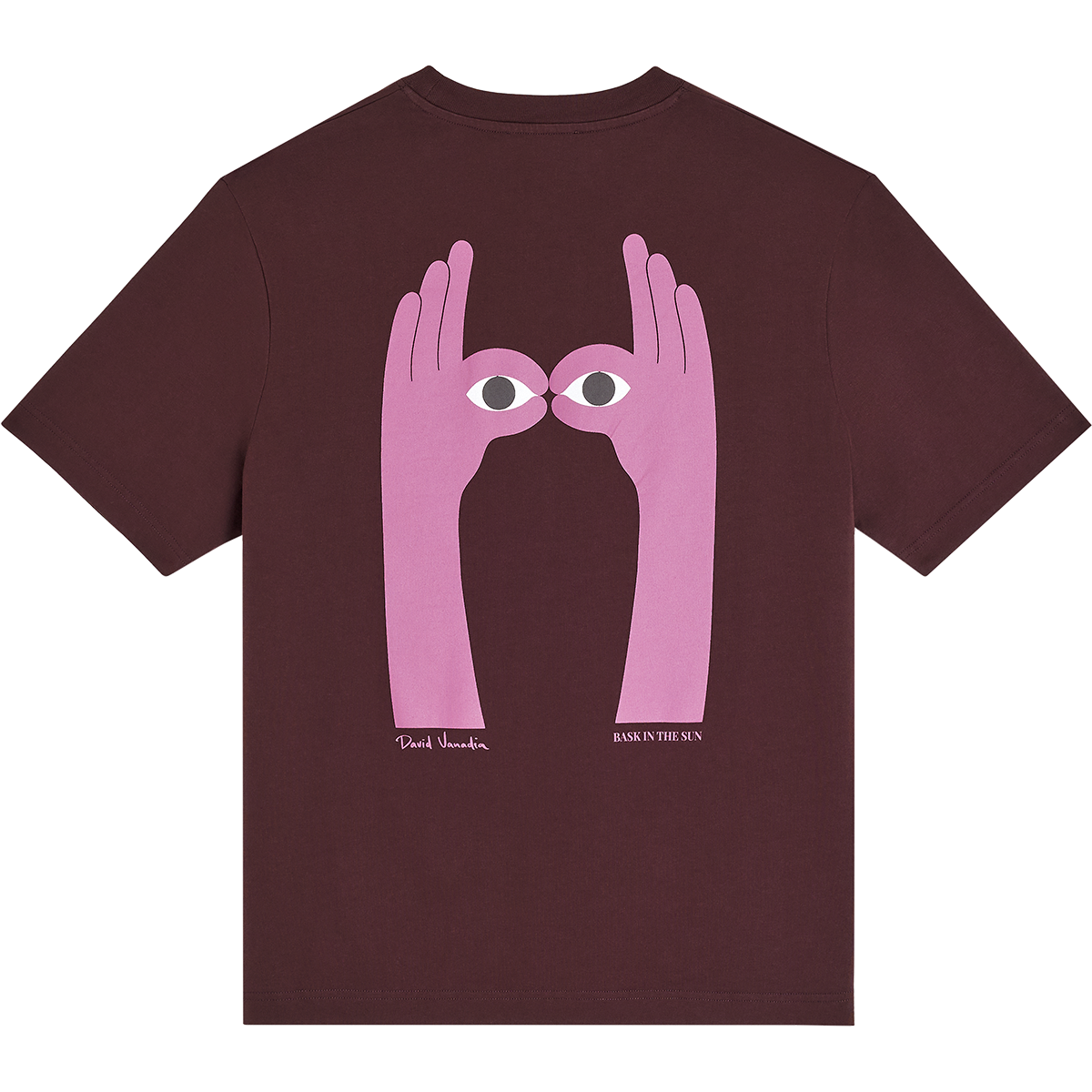 Bask in the Sun Look Tee Wine Herren T-Shirt Relaxed Fit weinrot